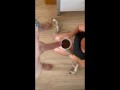 She dip my dick in a coffee and suck it dry while kneeling