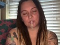 Smoking while my BF jacks off- full vid on OF
