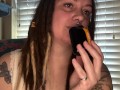 Smoking while my BF jacks off- full vid on OF
