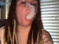 Smoking while my BF jacks off- full vid on OF