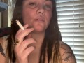 Smoking while my BF jacks off- full vid on OF