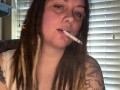 Smoking while my BF jacks off- full vid on OF