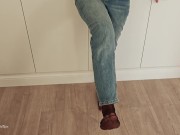 Sexy Arab girl in jeans fucked and cum on her face