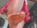 Mistress in pantyhose POV face siting and face stomping