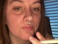 Smoke sesh with French inhale- full vid on OF