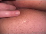 PAWG Squatting Over Cam Fingering Wet Tight Asshole