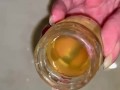 Piss overflowing mini jar