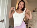 Asian GF Tries White Transparent Top - Wait for the Nipple Slip.