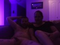 Sex on couch with young cam model couple
