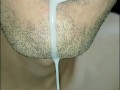 tongue, saliva, lengua , sloopy, sucking, escupir fetish,  babeante primer plano, semen fluyendo
