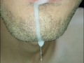 tongue, saliva, lengua , sloopy, sucking, escupir fetish,  babeante primer plano, semen fluyendo