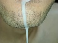 tongue, saliva, lengua , sloopy, sucking, escupir fetish,  babeante primer plano, semen fluyendo