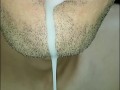 tongue, saliva, lengua , sloopy, sucking, escupir fetish,  babeante primer plano, semen fluyendo