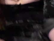 tiny evil angel clit rubbing selfie video