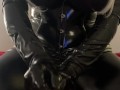 mistress milking skinny guy in latex