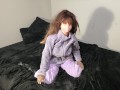 Cute Doll Chained & Fucked In Purple Fleece