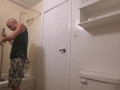 Cute Boy Deep Cleaning Bathroom