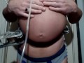 My gastric inflation with a big car pump and bondage games on my OF🎈 I need more air and pressure💥