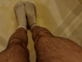 Pissing panties, feet and socks in the shower