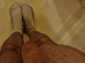 Pissing panties, feet and socks in the shower