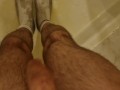 Pissing panties, feet and socks in the shower