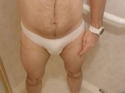 Pissing panties, feet and socks in the shower