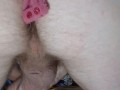 Watch daddy milk his big cock from behind as his asshole puckers in your skimpy lingerie