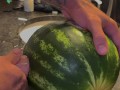 Fucking watermelon ,big dick,love sex