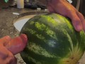 Fucking watermelon ,big dick,love sex