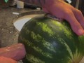 Fucking watermelon ,big dick,love sex