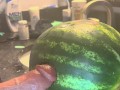Fucking watermelon ,big dick,love sex