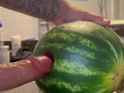 Fucking watermelon ,big dick,love sex