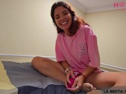 my roommate discovers me with my honeyplaybox masturbator and we end up fucking.