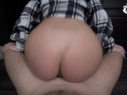 POV BLOWJOB - Beautiful brunette gets a big facial - AnGelya.G