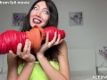 Hotkinkyjo in yellow top self anal fisting, gape, prolapse & two prolapse dildos from oieffur20784 i