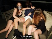 We kicked the waiter in the balls! He spilled a drink on my boobs!