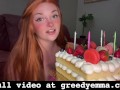 Birthday Cake Destruction - Feet Only - Cake Sitting Mess Foot Feet Fetish Worship Soles Toes