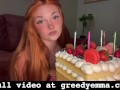 Birthday Cake Destruction - Feet Only - Cake Sitting Mess Foot Feet Fetish Worship Soles Toes