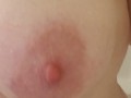 Rubbing and Spitting on My Big Tits in Shower