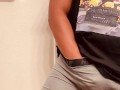 Guy plays with his dick after working out