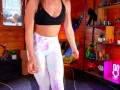 Fit girl in legging try Sports Bras TRY ON & BACKSTAGE #196 (free version)