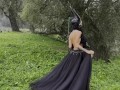 Maleficent Monika Foxxx conjured with a staff fucking ass big dildos for hard anal