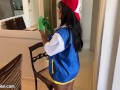 My hot and tattooed friend Geovanna Paes dressed up as a Pokemon trainer to activate my nerdy side