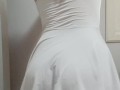 sexy dance in transparent dress without panties