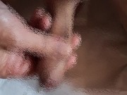 Masturbation　1週間ぶりにAV見ながらローションオナニーで気持ち良く射精
