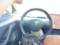 Best friend eats my pussy while the Tesla in self drive mode 😈