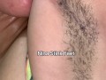 Really Sweaty Armpit Licking and Sniffing! Your Neighbor hot Boobs! Topless.