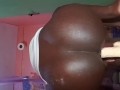 Ebony big ass dildo riding