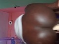 Ebony big ass dildo riding