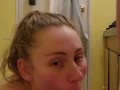 Bathroom Sloppy Blowjob With Dropping Facial-